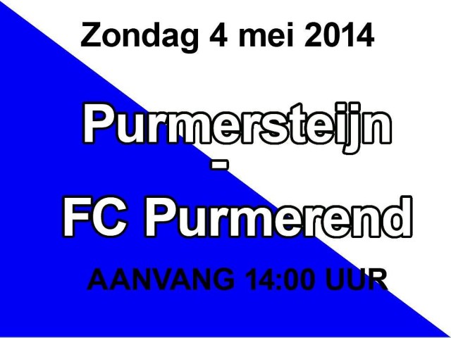 Voetbalderby Purmersteijn - FC Purmerend